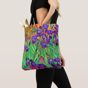 PixDezines Van Gogh Paarse Irises/St. Remy Tote Bag