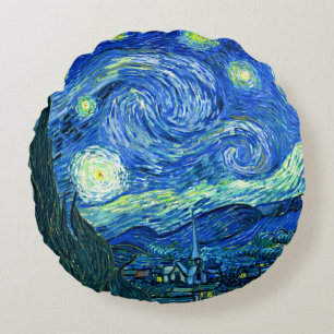 PixDezines van gogh sterren nacht/st. remy Rond Kussen