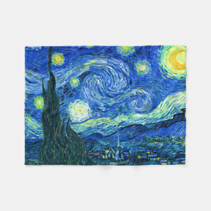 PixDezines van gogh/sterrennacht Fleece Deken