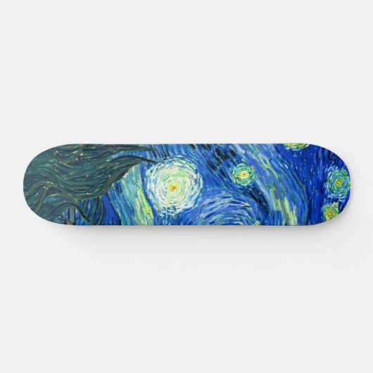 PixDezines van gogh sterrennacht Skateboard (Horizontaal)