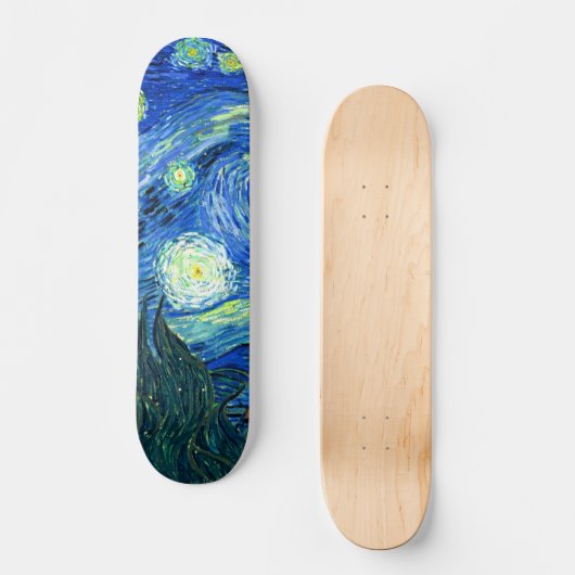 PixDezines van gogh sterrennacht Skateboard (Voorkant)