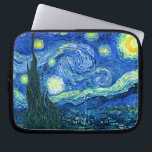 PixDezines Van Gogh Sterrennacht/St. Remy Laptop Sleeve<br><div class="desc">Van Gogh's beroemde schilderij,  "De Sterrennacht". Van Gogh schilderde tijdens zijn verblijf in het asiel van Saint Remy in de jaren tachtig de rolheuvels en de cyperbomen die hij uit zijn raam zag. Digitaal verbeterd door PixDezines. Copyright © 2008-2016 PixDezines.com™ en PixDezines™ op zazzle.com. Alle rechten voorbehouden.</div>