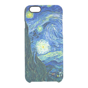PixDezines Van Gogh Sterrennacht/St. Remy Doorzichtig iPhone 6/6S Hoesje