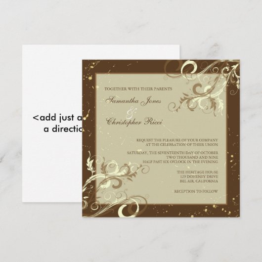 PixDezines VANILLA SWIRLS/CAFE AU LAIT Kaart (Voorkant / Achterkant)