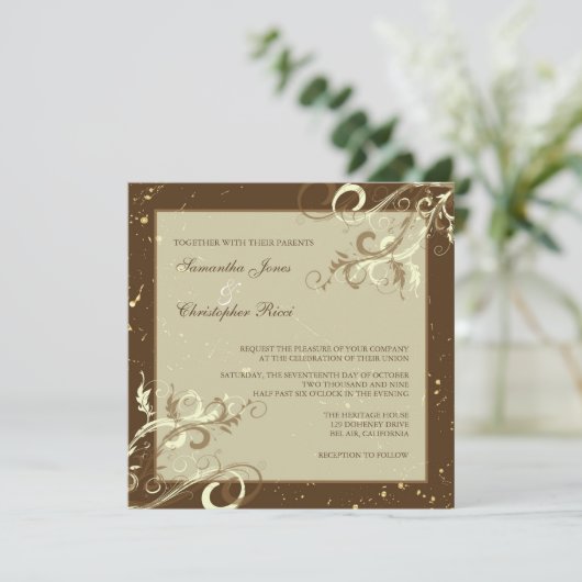 PixDezines VANILLA SWIRLS/CAFE AU LAIT Kaart (Staand voorkant)