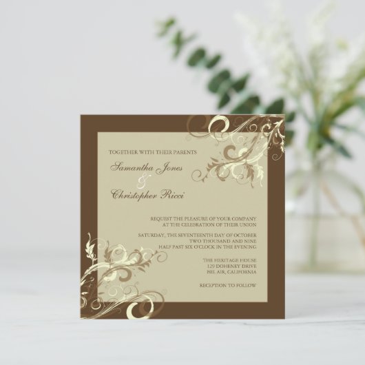 PixDezines VANILLA SWIRLS/CAFE AU LAIT Kaart (Staand voorkant)