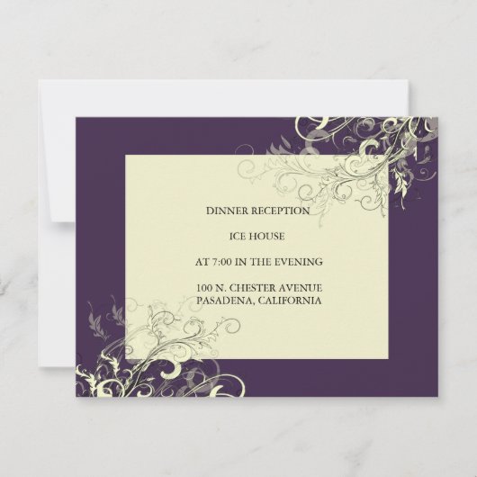 PixDezines Vanilla Swirls/DIY Dark Paars Bckgrand Kaart (Voorkant)