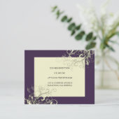 PixDezines Vanilla Swirls/DIY Dark Paars Bckgrand Kaart (Staand voorkant)