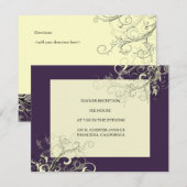 PixDezines Vanilla Swirls/DIY Dark Paars Bckgrand Kaart (Voorkant / Achterkant)