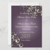 PixDezines Vanilla Swirls/DIY Dark Paars Bckgrand Kaart (Achterkant)