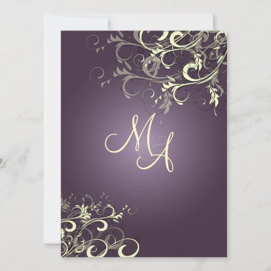 PixDezines Vanilla Swirls/DIY Dark Paars Bckgrand Kaart (Voorkant)