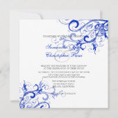 PixDezines Vanilla Swirls/Royal Blue Background Kaart (Achterkant)