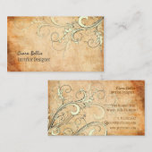 PixDEzines  Vanilla Swirls Visitekaartje (Voorkant / Achterkant)