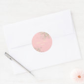 PixDezines vanilla-zwammen/dij cupcake-roze Ronde Sticker (Envelop)