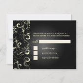 PixDezines vanilla-zwuiten/diy achtergrondkleur RSVP Kaartje (Achterkant)