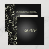 PixDezines vanilla-zwuiten/diy achtergrondkleur RSVP Kaartje (Voorkant / Achterkant)