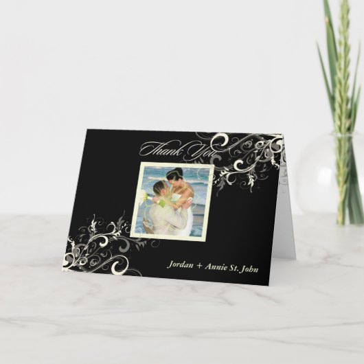 PixDezines vanille swirls/diy achtergrondkleur Bedankkaart (Voorkant)