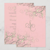 PixDezines vanille wervelingen/diy cupcake roze Kaart (Voorkant / Achterkant)