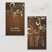 PixDezines vanille-zwammen/faux-linnen Visitekaartje (Voorkant / Achterkant)