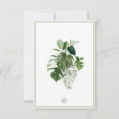 PixDezines Variegated Monstera n Tropical Foliage Kaart (Achterkant)