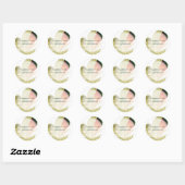 PixDezines Veer/Groen/Sinaasappel Ronde Sticker (Vel)