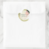 PixDezines Veer/Groen/Sinaasappel Ronde Sticker (Tas)