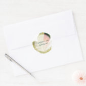 PixDezines Veer/Groen/Sinaasappel Ronde Sticker (Envelop)