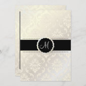 PixDezines Vendome Damask / Black + White 5x7 Kaart (Voorkant / Achterkant)