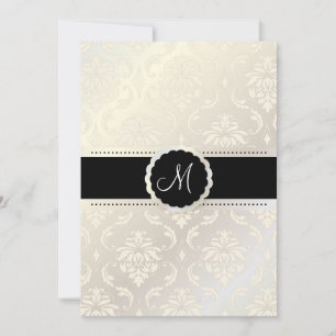 PixDezines Vendome Damask / Black + White 5x7 Kaart