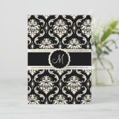 PixDezines Vendome Damask / Black + White 5x7 Kaart (Staand voorkant)