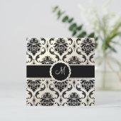 PixDezines Vendome Damask / Black + White Kaart (Staand voorkant)