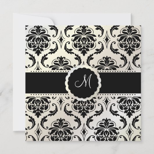 PixDezines Vendome Damask / Black + White Kaart (Voorkant)