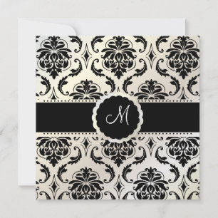 PixDezines Vendome Damask / Black + White Kaart