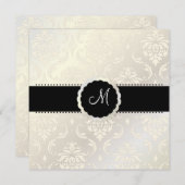 PixDezines Vendome Damask / Black + White Kaart (Voorkant / Achterkant)