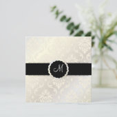 PixDezines Vendome Damask / Black + White Kaart (Staand voorkant)