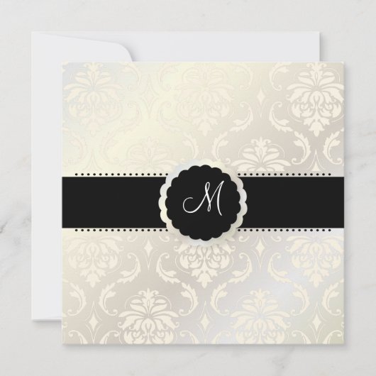 PixDezines Vendome Damask / Black + White Kaart (Voorkant)