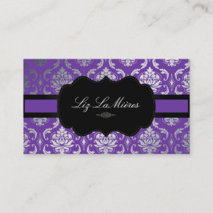 PixDezines Vendome Damask/diy-achtergrond Visitekaartje