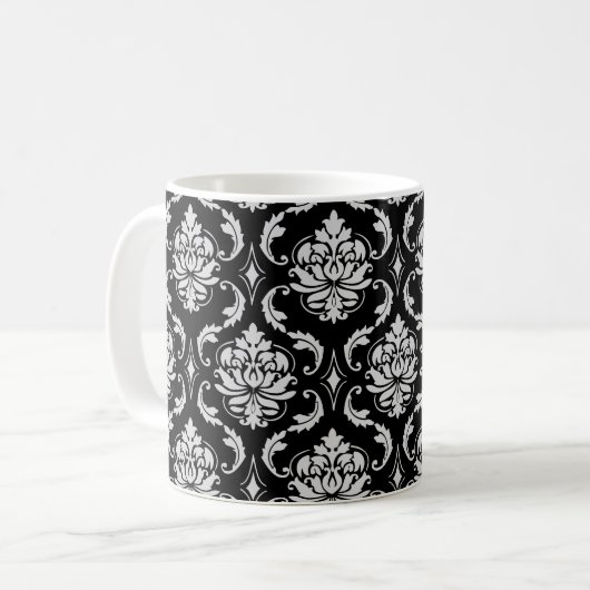 PixDezines Vendome Damask, DIY achtergrondkleur! Koffiemok (Voorkant links)