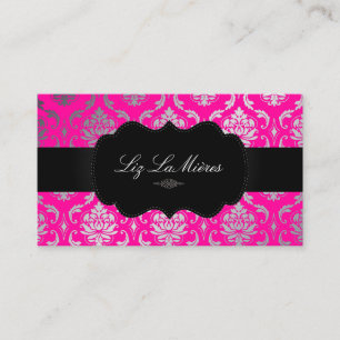 PixDezines Vendome Damask/DIY Background color Visitekaartje