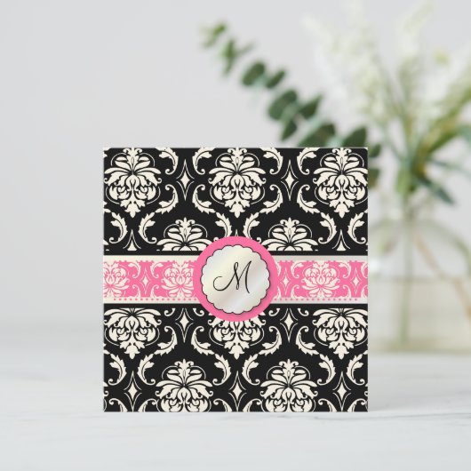 PixDezines Vendome Damask/DIY kleuren! Kaart (Staand voorkant)
