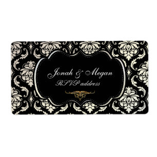 PixDezines Vendome Damask Etiket
