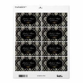 PixDezines Vendome Damask Etiket (Full Sheet)