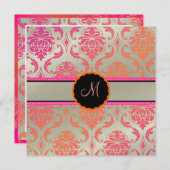 PixDezines Vendome Damask/Passion Pink Kaart (Voorkant / Achterkant)