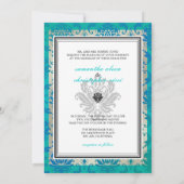 PixDezines Vendome Damask/Peacock Blue Kaart (Achterkant)