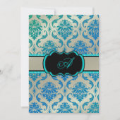 PixDezines Vendome Damask / Peacock Blue Kaart (Voorkant)