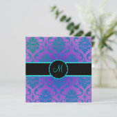 PixDezines Vendome Damask/Peacock Blue Kaart (Staand voorkant)