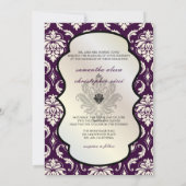 PixDezines Vendome Damask / Plum + Cream 5x7 Kaart (Achterkant)