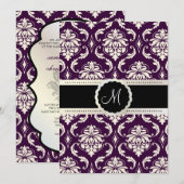 PixDezines Vendome Damask / Plum + Cream 5x7 Kaart (Voorkant / Achterkant)