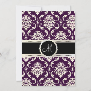 PixDezines Vendome Damask / Plum + Cream 5x7 Kaart