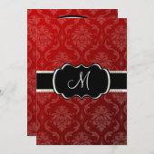 PixDezines Vendome Damask/Red, 5 x 7 Kaart (Voorkant / Achterkant)